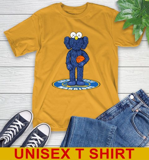 NBA Basketball Golden State Warriors Kaws Bff Blue Figure Shirt T-Shirt 3