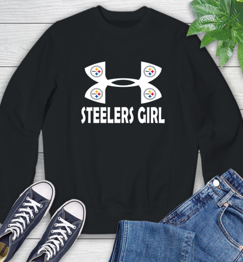 NFL Pittsburgh Steelers Girl Under Armour Football Sports Sweatshirt