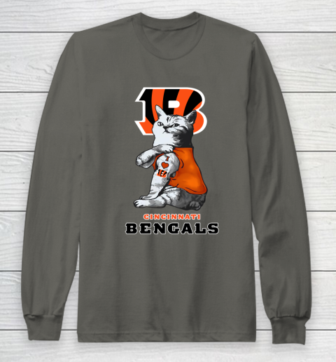 NFL Football My Cat Loves Cincinnati Bengals Long Sleeve T-Shirt 5