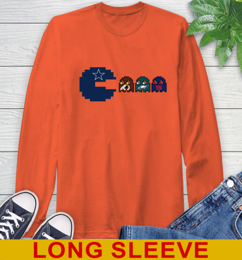 Dallas Cowboy NFL Football Pac Man Champion Long Sleeve T-Shirt 5