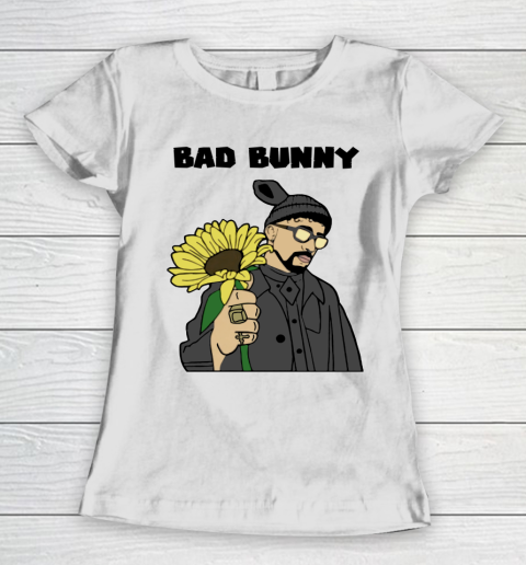 Sunshine flower Bad Bunny rapper gift for fans Women's T-Shirt