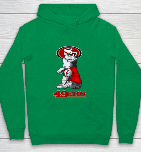 NFL Football My Cat Loves San Francisco 49ers Youth Hoodie 4