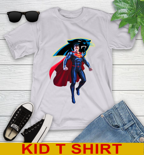 NFL Superman DC Sports Football Carolina Panthers Youth T-Shirt 5