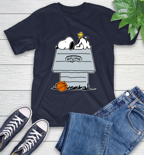 San Antonio Spurs NBA Basketball Snoopy Woodstock The Peanuts Movie T-Shirt 4