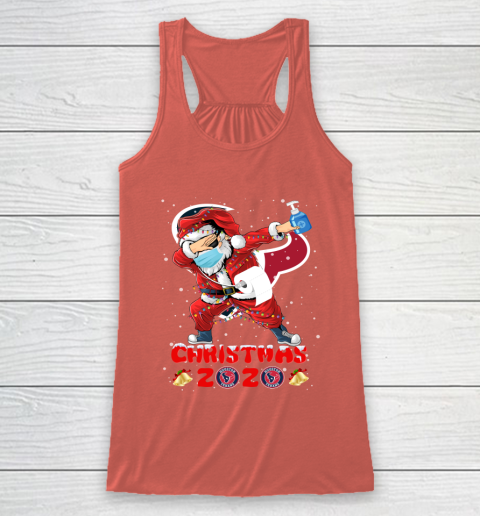 Houston Texans Funny Santa Claus Dabbing Christmas 2020 NFL Racerback Tank 3