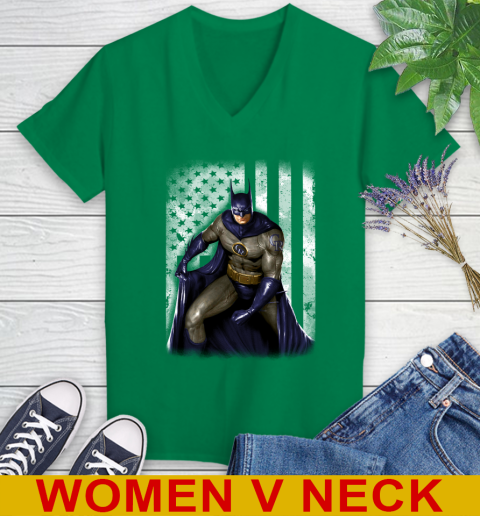 Colorado Rockies MLB Baseball Batman DC American Flag Shirt Women's V-Neck T-Shirt 5