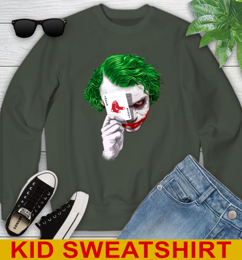 Boston Red Sox MLB Baseball Joker Card Shirt Youth Sweatshirt 8