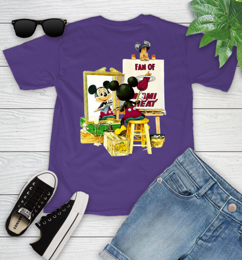 NBA Basketball Miami Heat Mickey Drawing Shirt 96