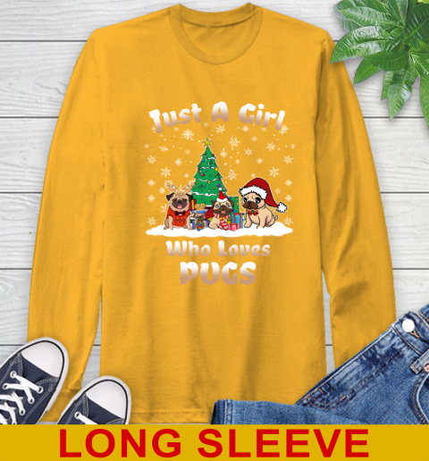 Christmas Just a girl who love pugs dog pet lover 56