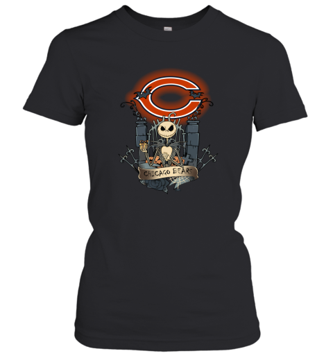 Chicago Bears Jack Skellington This Is Halloween NFL Women's T-Shirt