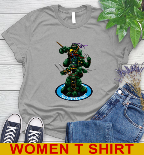 NFL Football Carolina Panthers Teenage Mutant Ninja Turtles Shirt Women's T-Shirt 11