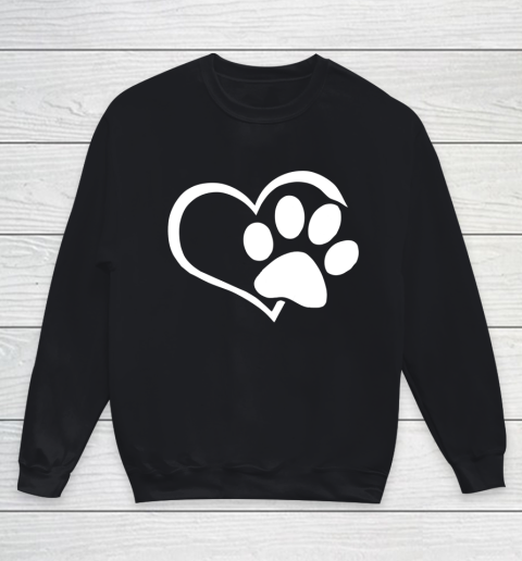 Dog Mom Shirt Dog Dad Mom Puppy Shirt Love Dogs Paw Print Heart Women Men Youth Sweatshirt