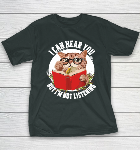 Funny Cat I Can Hear You But I'm Listening Youth T-Shirt 3