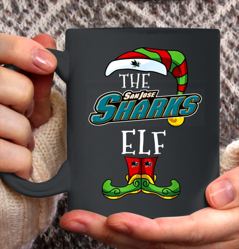 San Jose Sharks Christmas ELF Funny NHL Ceramic Mug 11oz