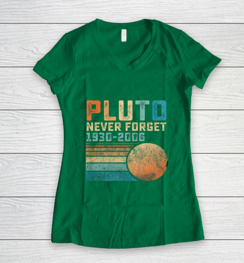 Pluto Never Forget Women's V-Neck T-Shirt 3