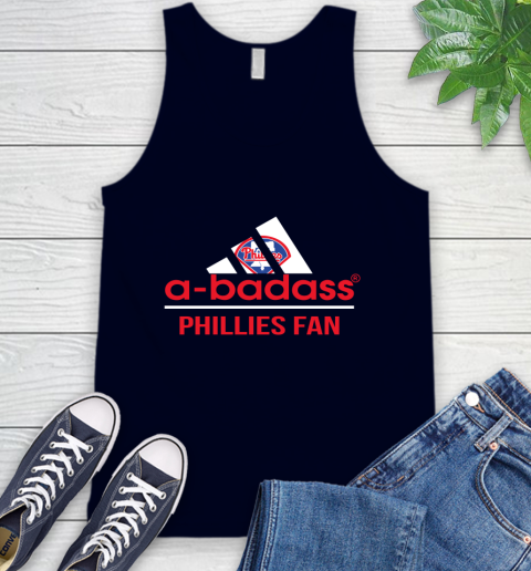 MLB A Badass Philadelphia Phillies Fan Adidas Baseball Sports Tank Top 2