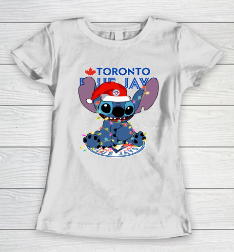 Toronto Blue Jays MLB noel stitch Baseball Christmas Women's T-Shirt Toronto Blue Jays MLB noel stitch Baseball Christmas Women's T-Shirt