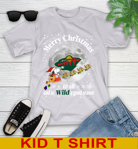 Minnesota Wild Merry Christmas To All And To Wild A Good Season NHL Hockey Sports Youth T-Shirt 4