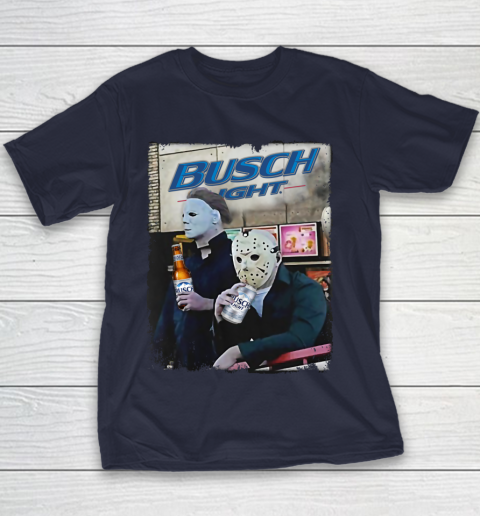 Michael Myers And Jason Voorhees Busch Light Halloween Youth T-Shirt 2