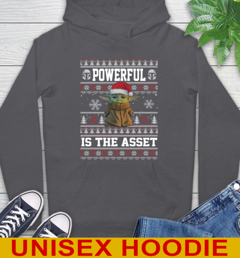Powerful Is The Asset Baby Yoda Christmas Star Wars Shirts 19