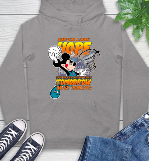 Charlotte Hornets NBA Basketball Mickey Disney Never Lose Hope Hoodie 6