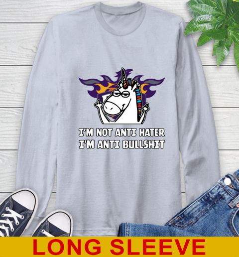 Phoenix Suns NBA Basketball Unicorn I'm Not Anti Hater I'm Anti Bullshit Long Sleeve T-Shirt 6