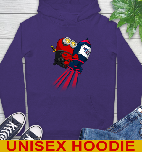 NFL Football Tennessee Titans Deadpool Minion Marvel Shirt Hoodie 5