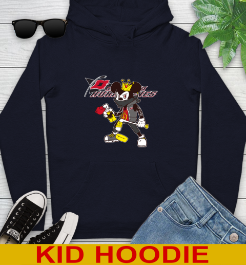 Carolina Hurricanes NHL Hockey Mickey Peace Sign Sports Youth Hoodie 4