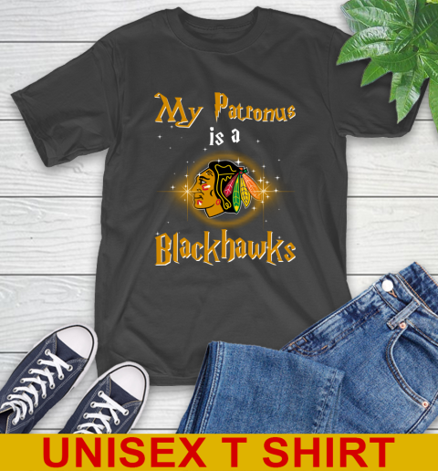 NHL Hockey Harry Potter My Patronus Is A Chicago Blackhawks T-Shirt