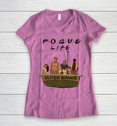 Pogue Life Shirt Outer Banks Friends Women's V-Neck T-Shirt 8