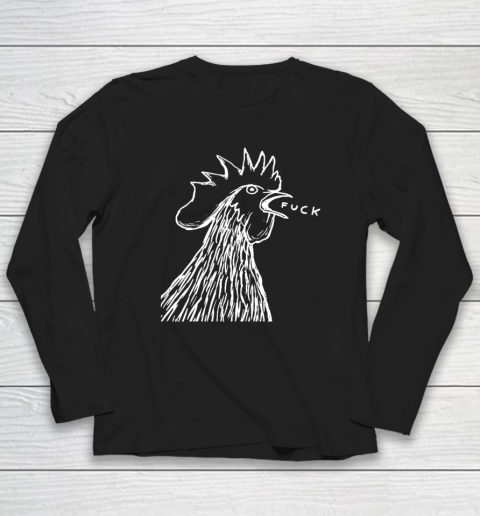 Funny Chicken Rooster Saying FUCK Long Sleeve T-Shirt