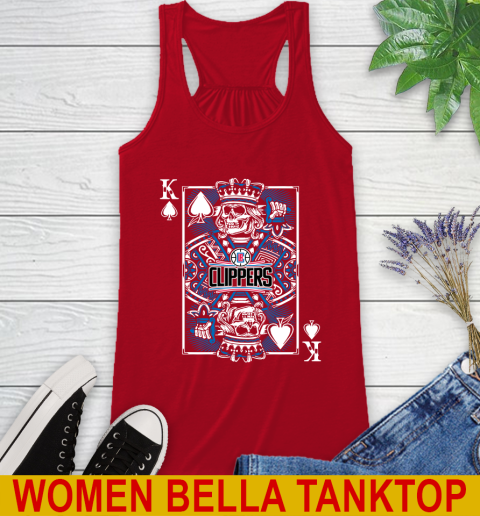 LA Clippers NBA Basketball The King Of Spades Death Cards Shirt Racerback Tank 4