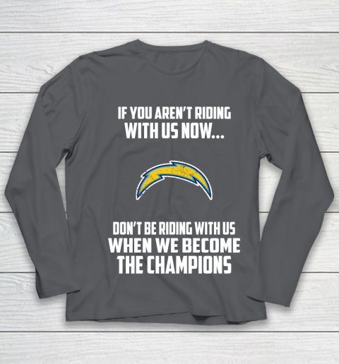 NFL Los Angeles Chargers Football We Become The Champions Youth Long Sleeve 6