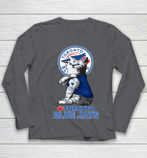 MLB Baseball My Cat Loves Toronto Blue Jays Youth Long Sleeve 6