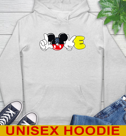 Detroit Tigers MLB Baseball Love Mickey Disney Sports Hoodie