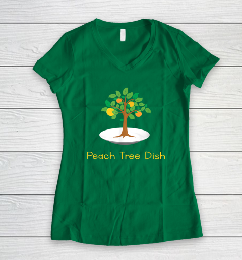 Peach Tree Dish Sarcastic Witty Humor Petri Dish Women's V-Neck T-Shirt - Image 4