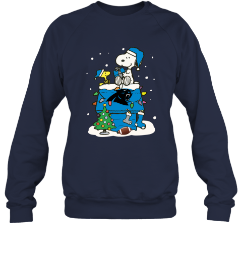 A Happy Christmas With Carolia Panthers Snoopy Sweatshirt