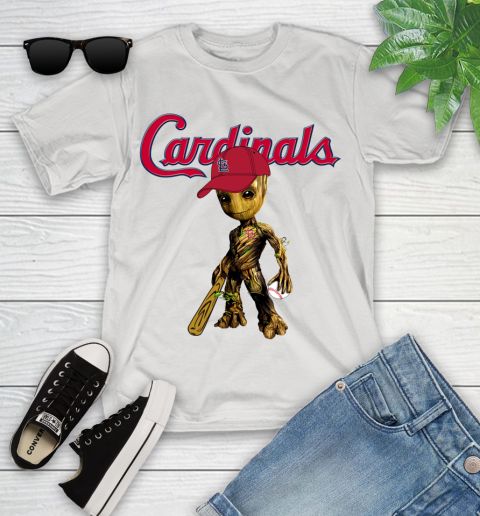 MLB St.Louis Cardinals Groot Guardians Of The Galaxy Baseball Youth T-Shirt