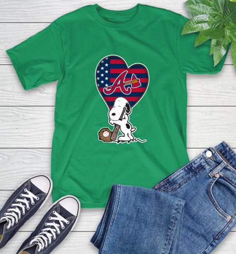 Atlanta Braves MLB Baseball The Peanuts Movie Adorable Snoopy T-Shirt 7