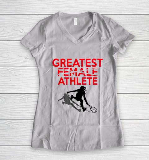 Greatest Female Athlete Women's V-Neck T-Shirt
