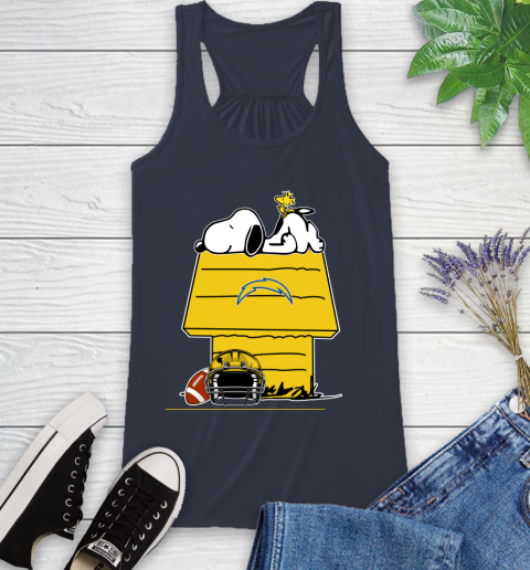 Los Angeles Chargers NFL Football Snoopy Woodstock The Peanuts Movie Racerback Tank 12