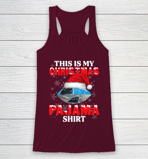 Carolina Panthers This Is My Christmas Pajama Shirt NFL Racerback Tank 2