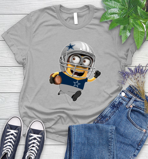 NFL Dallas Cowboys Minions Disney Football Sports Women's T-Shirt 5