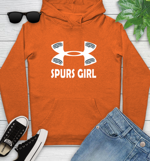 NBA San Antonio Spurs Girl Under Armour Basketball Sports Youth Hoodie 4