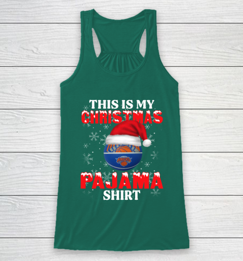 New York Knicks This Is My Christmas Pajama Shirt NBA Racerback Tank 5
