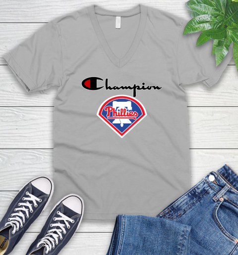 MLB Baseball Philadelphia Phillies Champion Shirt V-Neck T-Shirt 2
