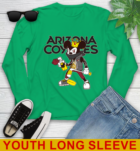 Arizona Coyotes NHL Hockey Mickey Peace Sign Sports Youth Long Sleeve 7