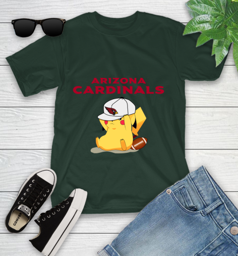 NFL Pikachu Football Sports Arizona Cardinals Youth T-Shirt 5