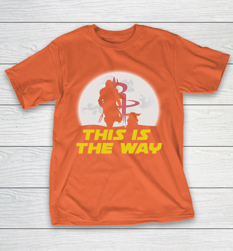 Houston Rockets NBA Basketball Star Wars Yoda And Mandalorian This Is The Way T-Shirt 4