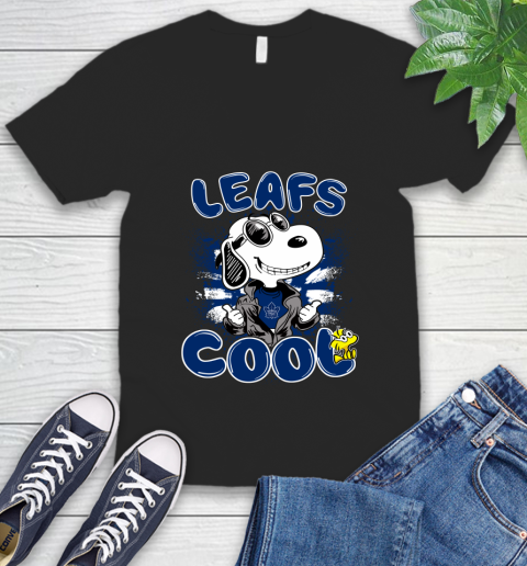 NHL Hockey Toronto Maple Leafs Cool Snoopy Shirt V-Neck T-Shirt